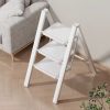 Escabeau blanc acier 3 marches pliable Maroc