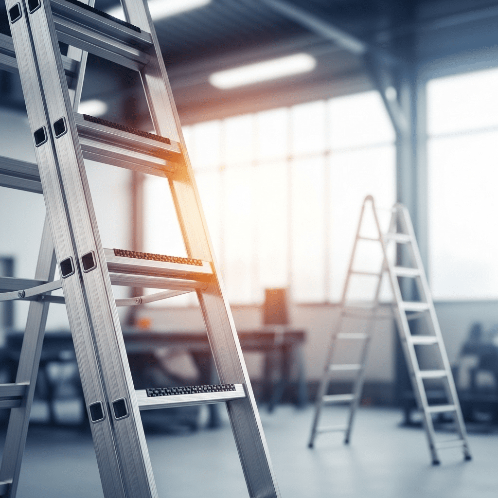 une image des échelles en aluminium vendu pas Solidec au Maroc