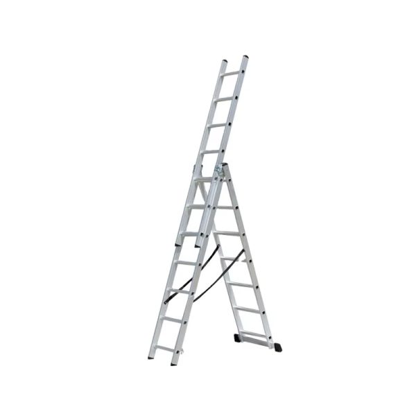 Échelle coulissante aluminium 3 plans 3x7 – Hauteur 4.0 m – Solidec Maroc