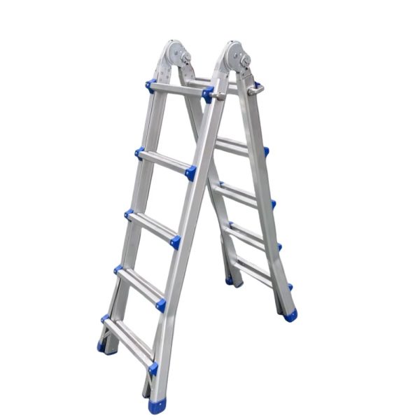 Échelle multifonction aluminium 4x5 en position escabeau au Maroc