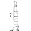 Escabeau Aluminium 9 Marches – 225 cm – Haute Stabilité – Usage Domestique & Professionnel