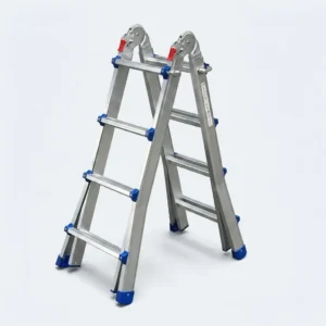 Échelle télescopique articulée 4x4 aluminium position escabeau Maroc