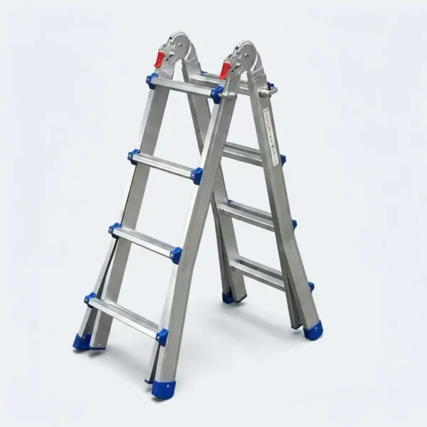 Échelle télescopique articulée 4x4 aluminium position escabeau Maroc