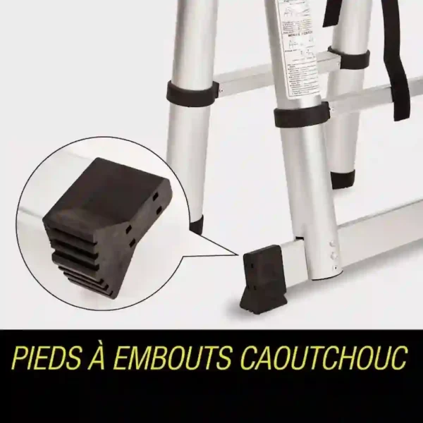 Sabots Antiderapants Echelle Telescopique Multifonction Sabots antidérapants biseautés et patins de sécurité échelle télescopique multifonction SOLIDEC