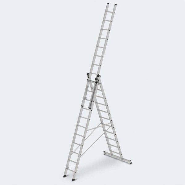 echelle-transformable-aluminium-3-plans-3x11-md311-maroc Échelle transformable 3 plans 3x11 échelons aluminium 7.20m MD-311 Maroc