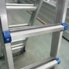 Échelons en aluminium strié antidérapant avec raccords bleus de renfort